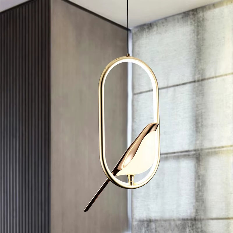 Creative Bird Led Pendant Lights Nordic Interior Lamps Corridor Dining Room Stair Aisle Lamp Home Decor Hanging Lamp Fixtures