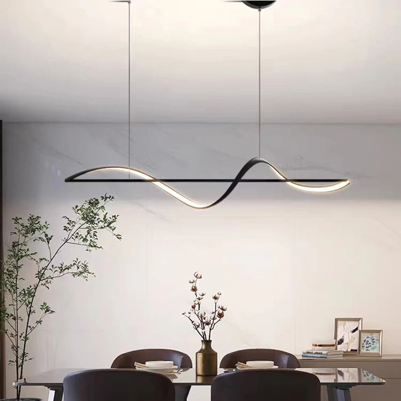 DIY Modern Aluminum Led Pendant Chandelier Lights for Kitchen Island Dining Table Office Bar Fixtures Hanging Chandelier Lamp